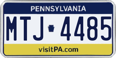 PA license plate MTJ4485
