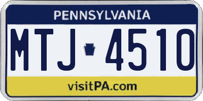 PA license plate MTJ4510