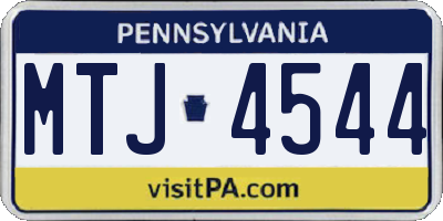 PA license plate MTJ4544