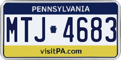 PA license plate MTJ4683