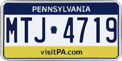 PA license plate MTJ4719