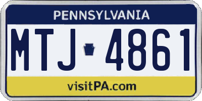 PA license plate MTJ4861