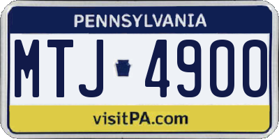 PA license plate MTJ4900