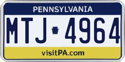 PA license plate MTJ4964