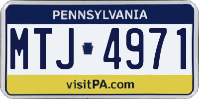 PA license plate MTJ4971