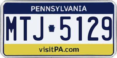 PA license plate MTJ5129