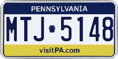 PA license plate MTJ5148