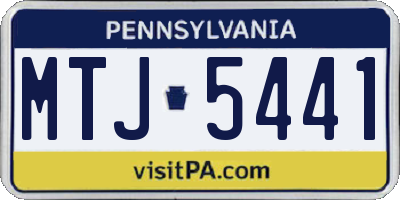 PA license plate MTJ5441