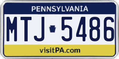 PA license plate MTJ5486