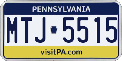 PA license plate MTJ5515