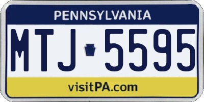 PA license plate MTJ5595