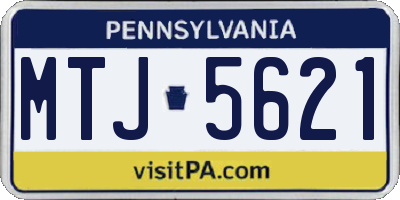 PA license plate MTJ5621