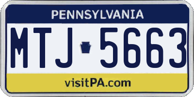 PA license plate MTJ5663