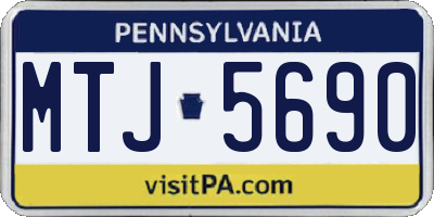 PA license plate MTJ5690