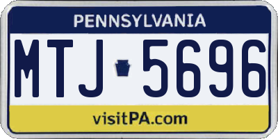 PA license plate MTJ5696