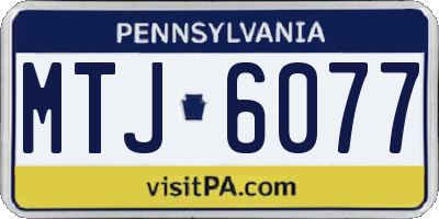 PA license plate MTJ6077