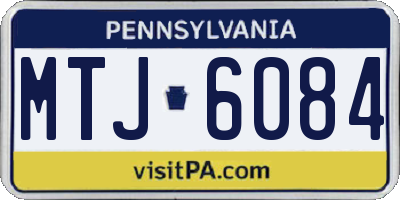 PA license plate MTJ6084
