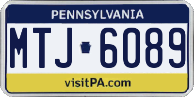 PA license plate MTJ6089