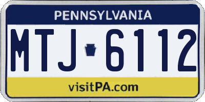 PA license plate MTJ6112