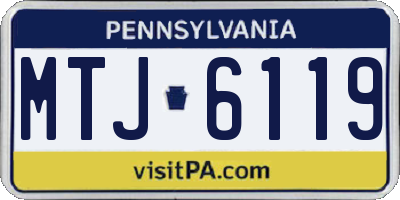 PA license plate MTJ6119