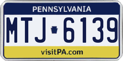 PA license plate MTJ6139