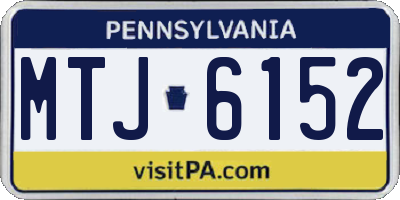 PA license plate MTJ6152