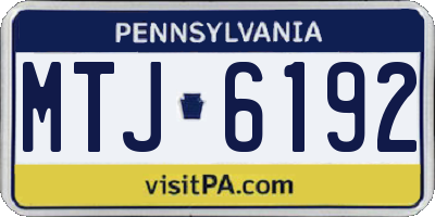 PA license plate MTJ6192