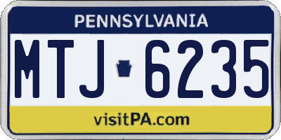 PA license plate MTJ6235