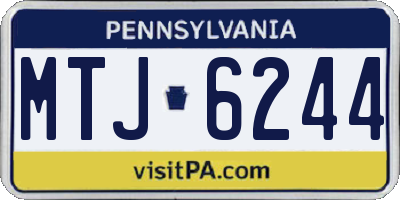 PA license plate MTJ6244
