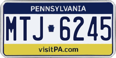 PA license plate MTJ6245