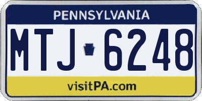 PA license plate MTJ6248