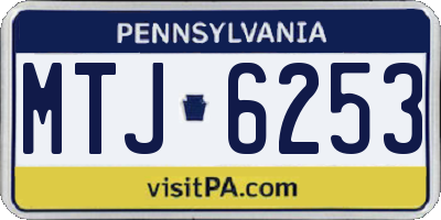 PA license plate MTJ6253