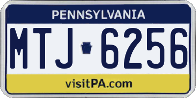 PA license plate MTJ6256