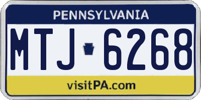 PA license plate MTJ6268