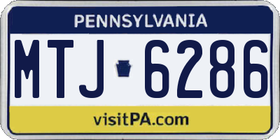 PA license plate MTJ6286