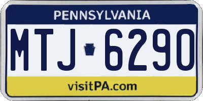 PA license plate MTJ6290