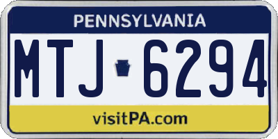 PA license plate MTJ6294