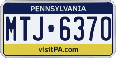 PA license plate MTJ6370