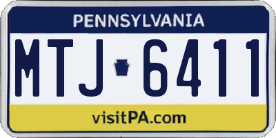 PA license plate MTJ6411