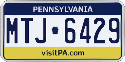 PA license plate MTJ6429