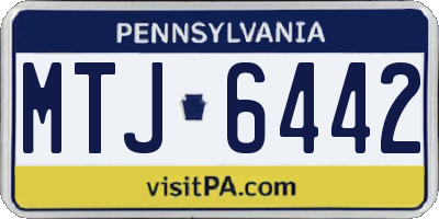 PA license plate MTJ6442