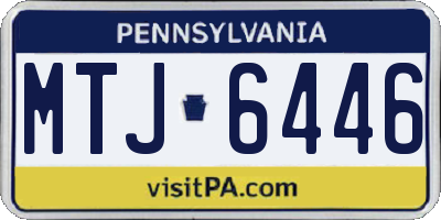 PA license plate MTJ6446