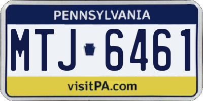 PA license plate MTJ6461