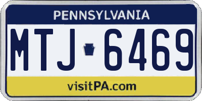 PA license plate MTJ6469