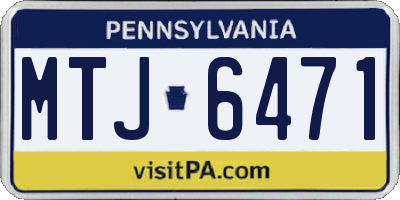 PA license plate MTJ6471