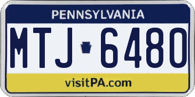 PA license plate MTJ6480
