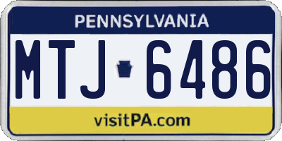 PA license plate MTJ6486