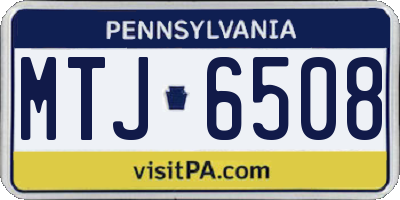 PA license plate MTJ6508