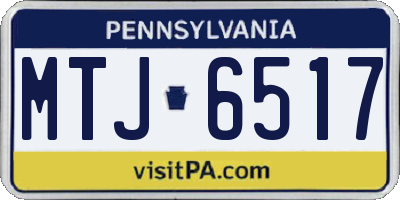 PA license plate MTJ6517