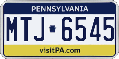 PA license plate MTJ6545